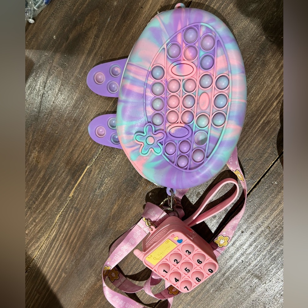 Pink and Purple Bags Accessories Set - Picture 4 of 7